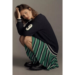 NWT Anthropologie Varsity Twofer Cardigan Sweater - XS